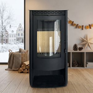 Poêle <span class=keywords><strong>à</strong></span> <span class=keywords><strong>bois</strong></span> de luxe en acier résistant <span class=keywords><strong>à</strong></span> la chaleur, personnalisé, avec fonction de cuisson, pour salon de villa - Product Image 2