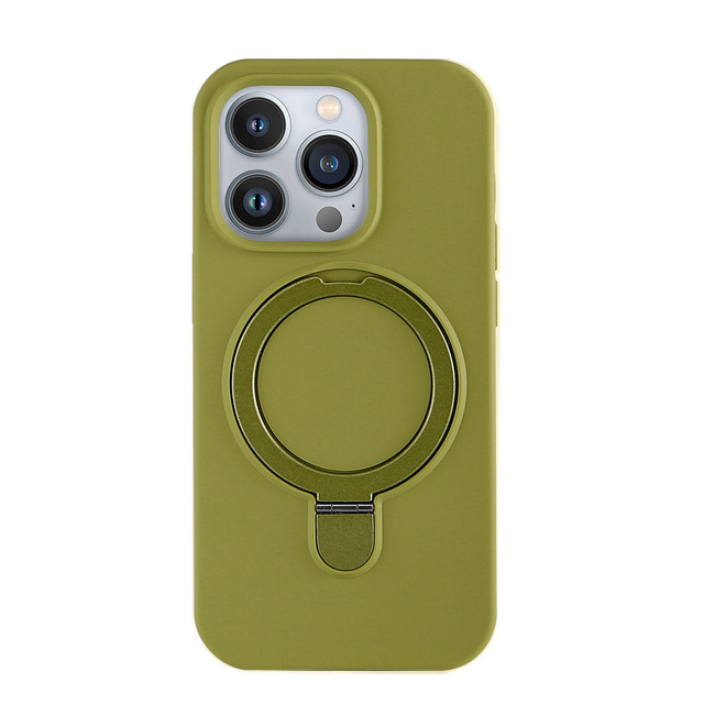 For iPhone 11 Case Magnetic Kickstand with Ring Holder for iPhone 16 17 Case Luxury Magnet Ring Back Ring Bracket Phone Case