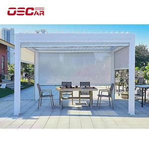 115Ft doble techo al aire libre Gazebo estructura de acero 35M cortina mosquitera jardín Patio boda Camping pérgola retráctil - Product Image 1