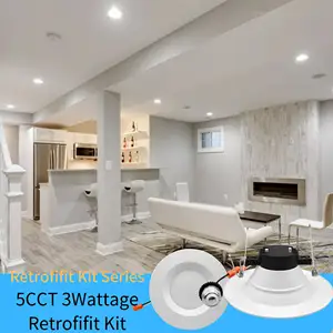 5CCT 및 와트 변경 가능 4000k 5000k 선택 가능한 leded recessed down라이트 5w 7w 12w 15w 18w 24w 홈 오피스