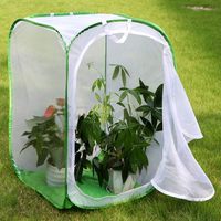 Cage pliable pour animaux de compagnie à motif solide avec fermeture à glissière Cage à insectes et filet à papillons pour insectes pour les propriétaires d'animaux domestiques