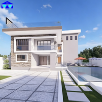 Low Cost Long Life LGS Maison préfabriquée Villas Maison résidentielle 200 ㎡  Zone de résidence au Nigeria