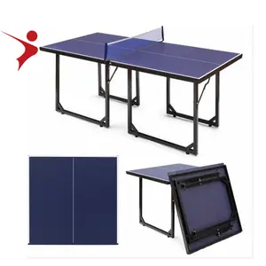 Hot Sale Fold Mid-Size Tischtennis Tisch-Indoor/Outdoor Tragbares Tischtennis spiel mit Netz