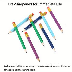 Оптовая продажа, персонализированный карандаш с логотипом, предварительно заостренные короткие круглые деревянные карандаши мини-карандаш для гольфа, для класса гольфа, офиса учителя - Product Image 4