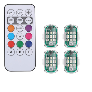 RGB colore DRL (luce di marcia diurna) telecomando Wireless aereo stroboscopico avviso lampeggiante Drone luci pilota ricarica USB - Product Image 1