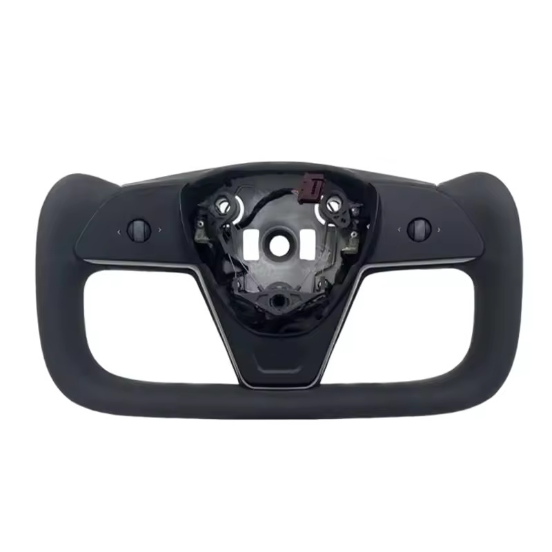 Car Upgrade Leather Yoke Heated Volant Lenkrad Steering Wheel (Tesla Fitment), photo 2