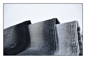Tissu denim noir en coton, polyester, rayonne et élasthanne TR – Fabricant de tissus denim - Product Image 6