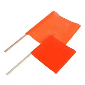 Factory Direct Sale Custom Size <b>Material</b> Orange <b>Red</b> Traffic Hand Safety Flag for Tarffic - Product Image 5