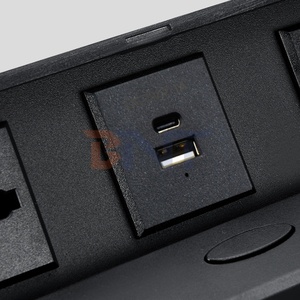 Thiết kế mới pop-up USB A + C Cổng đầu ra sạc hội nghị Tabletop Ổ cắm được xây dựng trong 2 AC cửa hàng lõm gắn - Product Image 4