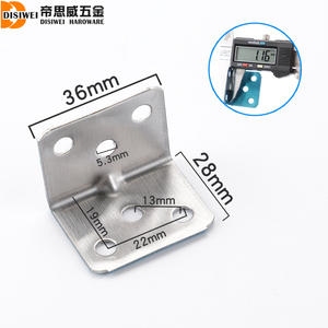 Soporte de Esquina de Acero Inoxidable Disiwei, Conector en Forma de L de 90 Grados, Accesorio de Ferretería para Muebles Reforzado - Product Image 3
