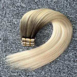 Facile à appliquer et à enlever la colle sûre Extensions <span class=keywords><strong>de</strong></span> cheveux russes Vente en gros Extensions avec bande Injection <span class=keywords><strong>de</strong></span> cheveux humains - Product Image 2