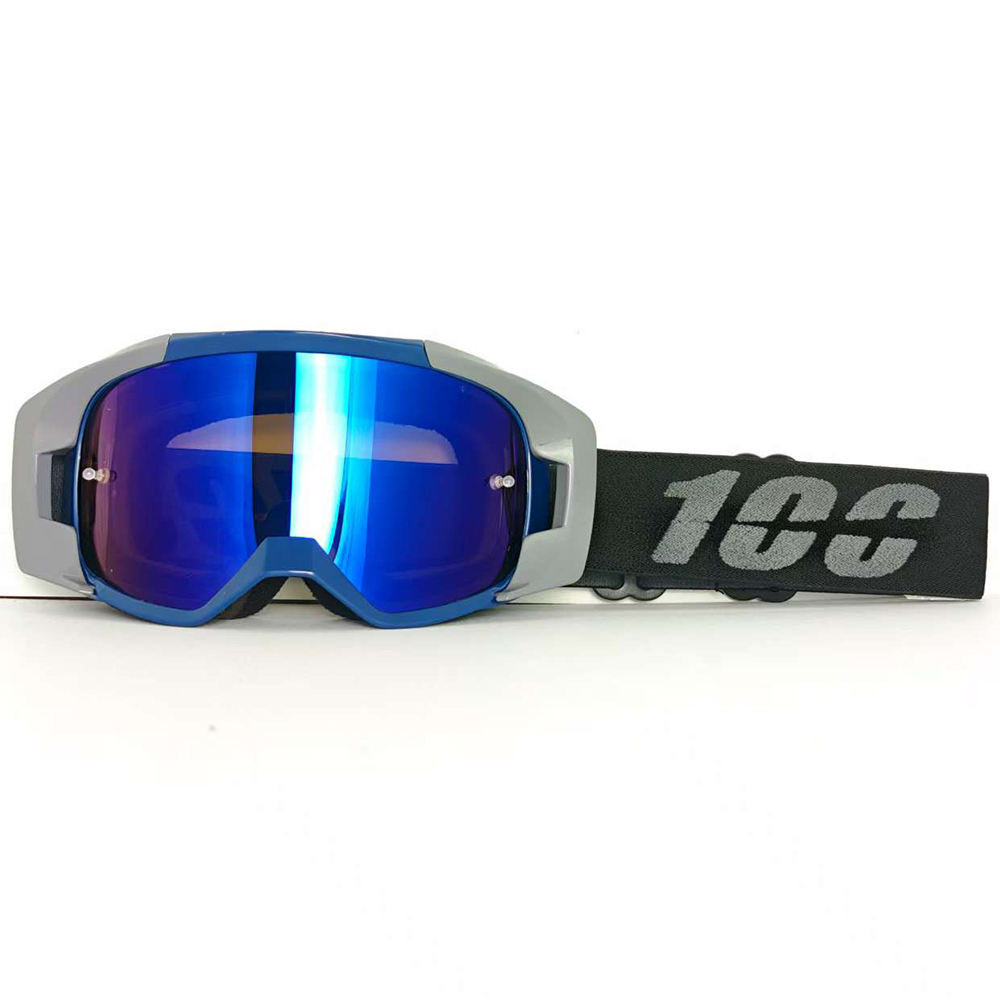 Lunettes bleues à monture grise