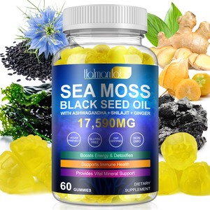 4 in 1 temiz <span class=keywords><strong>Nutraceuticals</strong></span> deniz yosunu Gummies ile aslan yelesi Shilajit siyah tohum yağı vahşi vitamini yüklü maddeler Mason kavanoz - Product Image 5