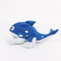 Peluche baleine bleue personnalisée, jouet en peluche doux, poupée en peluche, personnage de dessin animé, vente en gros, cadeau mignon pour enfants
