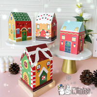 Nouvellement Noël Maison Bonbons Pâtisserie Dessert Boîte Emballage Gâteau De Noël Boîte-Cadeau