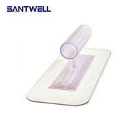 Spatule à enduit en plastique transparent/blanc pour revêtement texturé, plâtre vénitien, outils de finition murale - ABS, moulée en une seule pièce