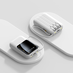 Promotion Mini Power Bank Fast Charging With Cable Digital Display Portable Charger Small Power Bank for Iphone
