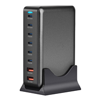 Nouveau chargeur GaN PD 500W 6C2A 6 ports, chargeur de bureau ignifuge pour téléphone, ordinateur portable, tablette, écouteurs