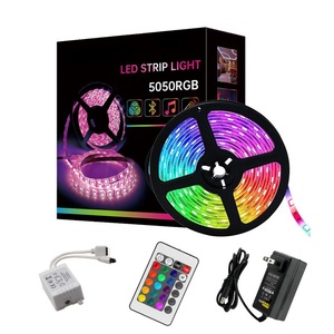 Ngoài trời không thấm nước IP65 linh hoạt 12V trang trí đèn 5m RGB thông minh LED Strip kênh ánh sáng với điều khiển từ xa