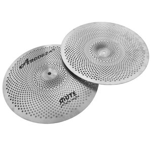 Ensemble de cymbales silencieuses pour entraînement, argentées, comprenant : Splash 10 pouces, Hi-Hat <span class=keywords><strong>14</strong></span> pouces, Crash 16 pouces, Ride 20 pouces, O Zone 16 pouces, China <span class=keywords><strong>18</strong></span> pouces - Product Image 3