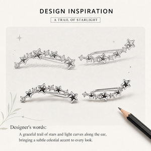 Pendientes de Estrella para Mujer, Pendientes de Acero Inoxidable con Circonita Cúbica, Baño de Oro de 14K al Vacío - Product Image 4
