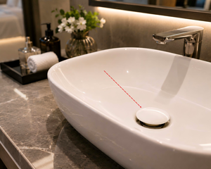Vidange de lavabo en céramique pour hôtels, avec ou sans trop-plein, disponible en différentes couleurs - Product Image 1