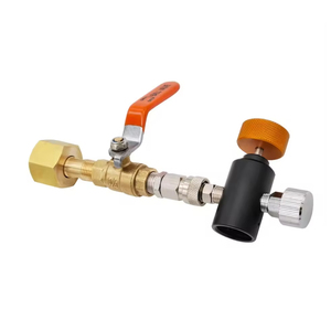 Adaptateur de remplissage de bouteille de CO2 pour station de remplissage Sodastream, vanne à boisseau W21.8/CGA320, outils pneumatiques en laiton OEM Noir + Or Zimakyfa - Product Image 3