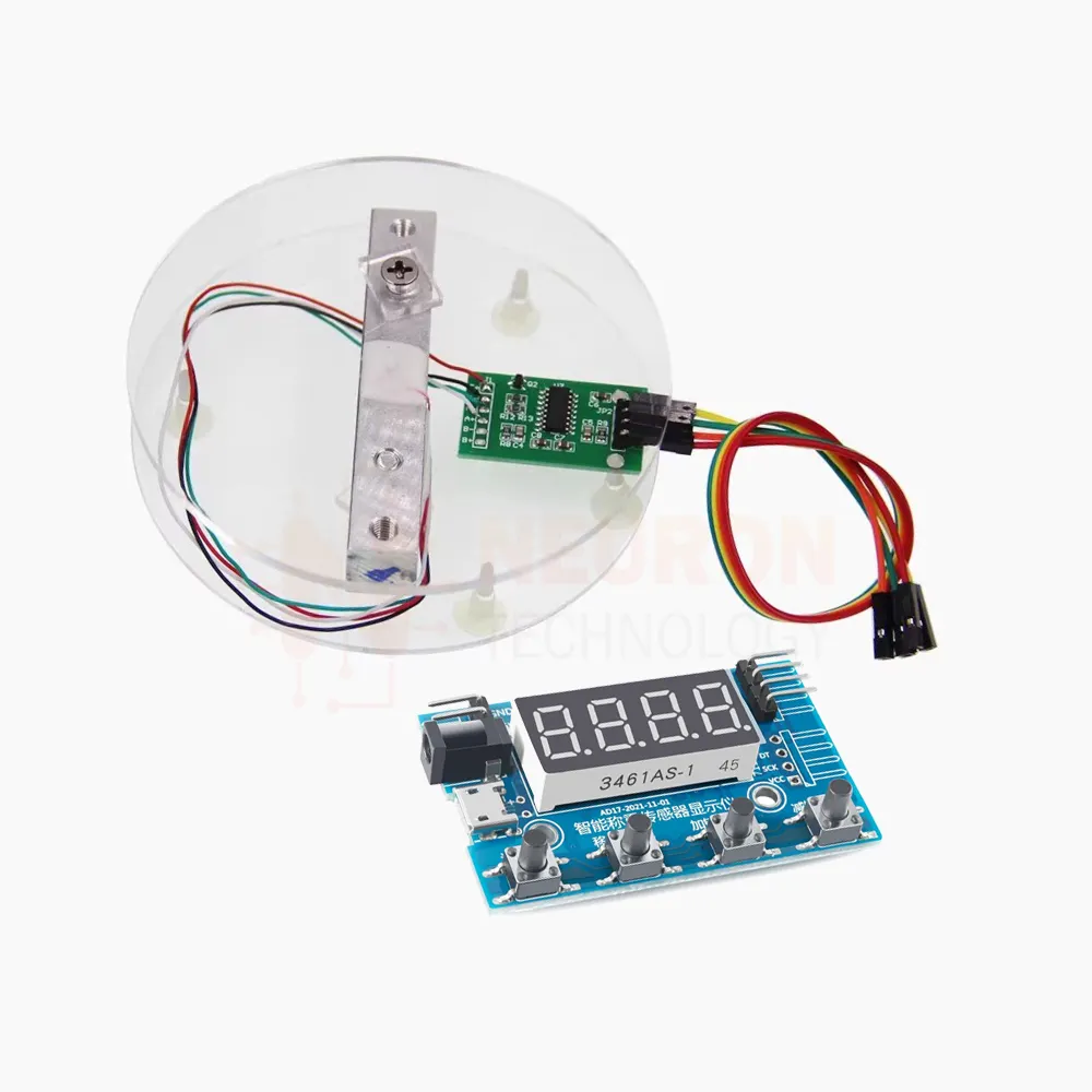 HX711 modul sel beban Digital, Sensor tekanan berat, tampilan LED timbangan elektronik 24-bit A / D