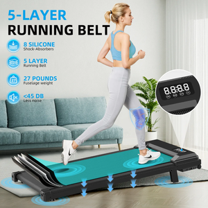 Tapis de course sous bureau 2-en-1 RS avec piste de marche inclinée à 6 % et contrôle par application – <span class=keywords><strong>Machine</strong></span> portable <span class=keywords><strong>pour</strong></span> <span class=keywords><strong>la</strong></span> marche et le jogging à domicile ou au bureau - Product Image 2