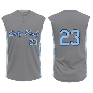 Maillot de baseball personnalisé sans manches à boutons intégraux pour équipe - Product Image 2