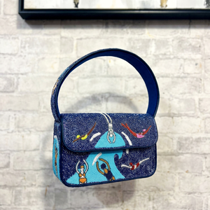 ALI FASHION ART Handmade Embroidered Polyester Washable Rectangular Handbag Colorful Character Pattern Textile Craft for Daily - Product Image 1