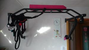 Wellshow Sport Montado en la <span class=keywords><strong>pared</strong></span> Pull-Up Bar Boxeo Saco de boxeo Soporte Chin up Bar Dip Bars Stands con polea - Product Image 6
