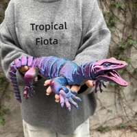 Figura de Lagarto Articulado Rojo y Azul, Impresa en 3D, de Plástico, Creativa, Moderna, Realista, Regalo