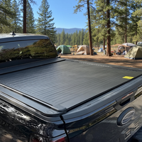SEMRISE - Couvre-benne rétractable en alliage d'aluminium de haute qualité pour pick-up 4x4 F-150, étanche, avec serrure à code et clé