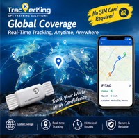 Trackerking Air Tag Traceur GPS intelligent longue autonomie Ftag Localisateur portable Dispositif de suivi de qualité supérieure pour animaux de compagnie, enfants, chiens, chats