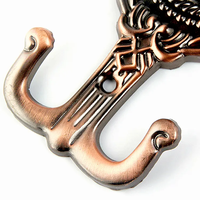 Crochets de rideau muraux en métal bronze doré modernes, accessoires de fabrication OEM ODM en gros à bas prix