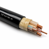 Câble d'alimentation basse tension isolé XLPE blindé à bande d'acier ZC-YJV22 ignifuge 0,6/1 kV, 6 mm² à 300 mm², directement de l'usine
