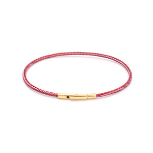 Latest Fashion Jewelry-Adjustable Stainless Steel Gold Buckle 2MM Wire Rope <b>Bracelets</b> Waterproof DIY <b>Bead</b> <b>Bracelet</b> - Product Image 5