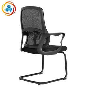 Chaise de bureau ergonomique à dossier mi-haut en maille avec base cantilever – Soutien lombaire moderne pour bureau à domicile, salle de réunion, réception, pliable - Product Image 3
