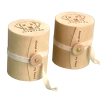 Urna de Madera de Abedul para Cenizas, Nuevo Diseño, Caja Cilíndrica para Guardar Cenizas, Frasco Redondo de Madera, Ecológico, para Mascotas y Humanos
