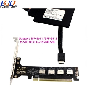 การ์ดแปลง PCI-E 4.0 16X เป็น 4 * Oculink SFF-8611 SFF-8612 รองรับการเชื่อมต่อแบบ PCIe X4x4x4x4 Bifurcation มีสินค้าในสต็อก - Product Image 6