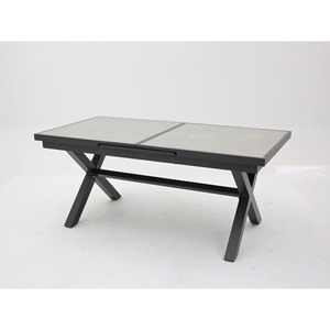 TABLE EN ALUMINIUM ANTHRACITE 180X90 CM - Product Image 1