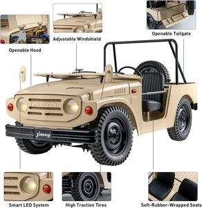 Coche <span class=keywords><strong>RC</strong></span> Vintage a Escala 1/6, FMS <span class=keywords><strong>Suzuki</strong></span> <span class=keywords><strong>Jimny</strong></span> LJ10 con Licencia Oficial, Vehículo Todoterreno 4x4, Carrocería Rígida, Capó Abatible, Luces LED, RTR - Product Image 6