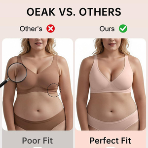 Reggiseno a V Profondo <span class=keywords><strong>Senza</strong></span> <span class=keywords><strong>Ferretto</strong></span> per Taglie Forti, Comodo e Aderente - Product Image 4