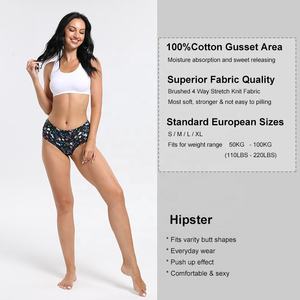 Braguitas Suaves para Mujer, Uso Diario, Cintura Alta, Estilo <span class=keywords><strong>Bikini</strong></span>, Talla Grande, Estampado Floral, Cómodas, para Mamá - Product Image 6
