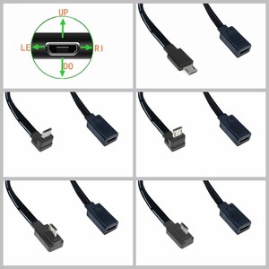 Tùy chỉnh nhà máy sản xuất USB 3.1 Loại C nữ bảng điều khiển gắn kết đến 90 độ micro USB 2.0 Nam cáp mở rộng - Product Image 2