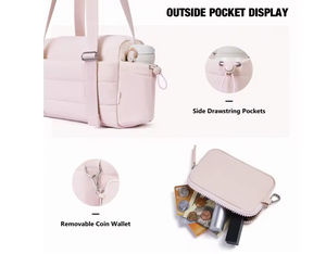 Petit sac de sport mignon avec compartiment humide, imperméable, portable, pour voyage, unisexe, mini sac de sport, doublure en polyester - Product Image 5