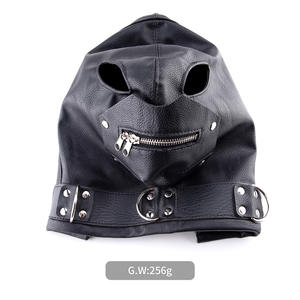Masque en PVC Bondage Fétiche Bandeau SM Produits Cosplay Cuir Coiffure <span class=keywords><strong>BDSM</strong></span> Accessoires Adulte Usine <span class=keywords><strong>SexShop</strong></span> - Product Image 5