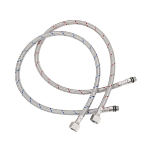 Lignes d'alimentation de robinet flexibles en acier inoxydable tressé 3/8 "connecteurs mâles M10 à compression femelle - Product Image 1
