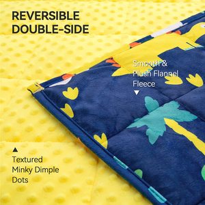 Couverture en peluche lestée pour l'autisme en gros Insugar Dinosaur Fleece Sleeping Calm Minky Dots Kids Hush Weighted Blankets - Product Image 6
